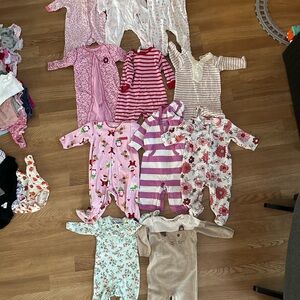 Baby girl sleepers Onesies and Pajamas